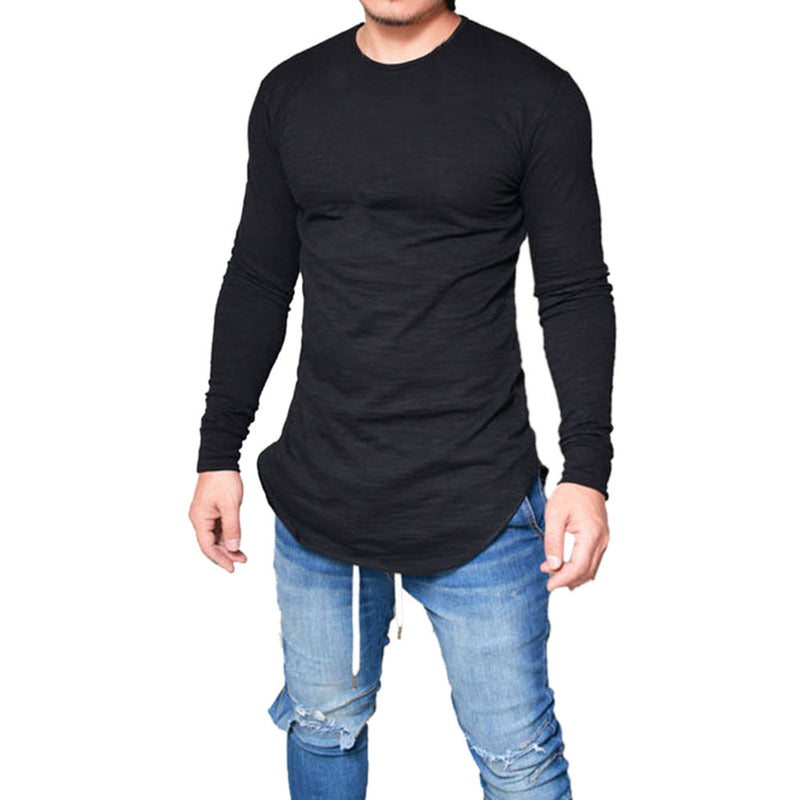 Men Slim Fit O Neck Long Sleeve Muscle Tee T-shirt Casual Tops Blouse