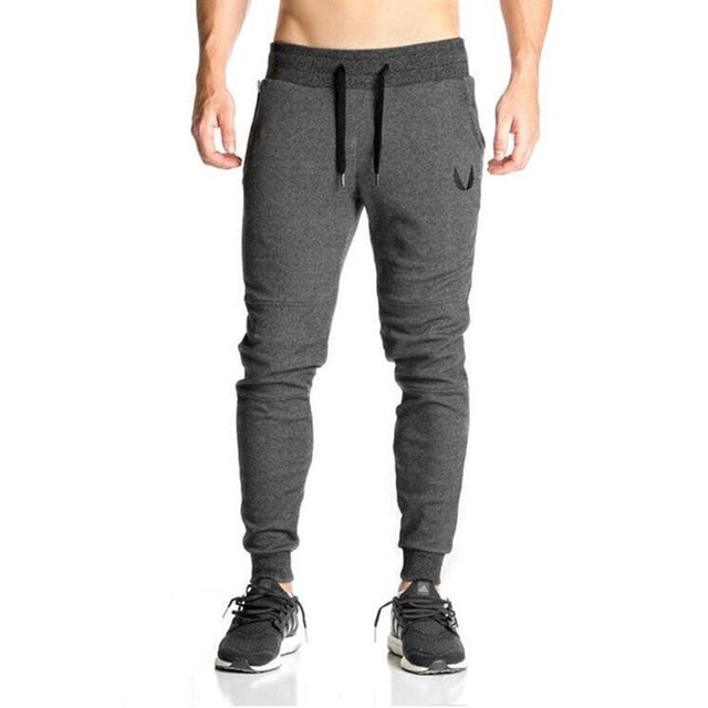 2018 Cotton Men Full Sportswear Pants Casual Elastic Cotton Mens Fitness Workout Pants Skinny Sweatpants Trousers Jogger Pants